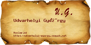 Udvarhelyi György névjegykártya