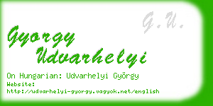 gyorgy udvarhelyi business card