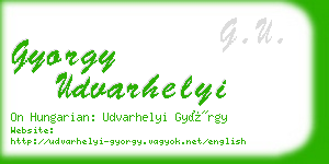 gyorgy udvarhelyi business card